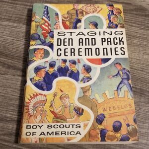 vintage staging den and pack ceremonies boy scouting paperback book 1961 Printin